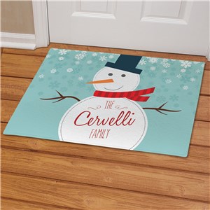 Personalized Snowman Welcome Doormat | Personalized Christmas Doormats