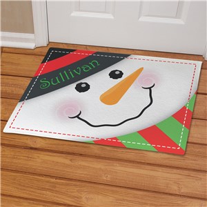 Snowman Welcome Doormat | Personalized Christmas Doormats