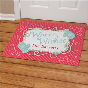 Personalized Holiday Wishes Doormat | Personalized Doormat