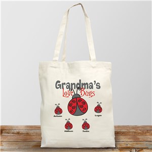 Personalized Love Bugs Tote Bag | Personalized Gifts For Grandma