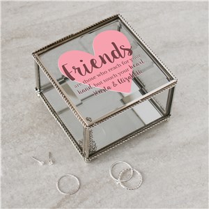 Personalized Friends Who Reach For Your Hand Jewelry Box | Personalized Friendship Gift