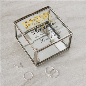 Personalized Bridal Party Jewelry Box | Personalized Will You Be My Bridesmaid Gifts