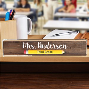 Personalized Pencil Teacher Name Plate | Personalized Gifts For Teachers