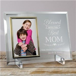 Engraved Picture Frame For Mom | Blessed With The Best Gifts