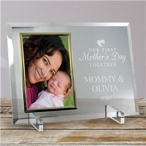 Engraved Our First Mother's Day Together Glass Frame