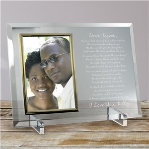 To My Love...Beveled Glass Picture Frame | Personalized Valentines Frames