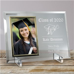 Take Pride Graduation Beveled Glass Picture Frame | Graduation Picture Frames