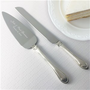 Glitter Galore Personalized Wedding Cake Server and Knife