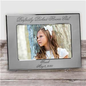 Personalized Flower Girl Silver Picture Frame | Personalized Picture Frames