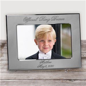 Official Ring Bearer Personalized Silver Picture Frame | Personalized Picture Frames