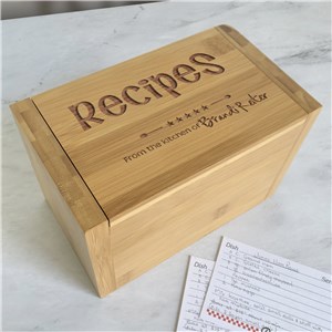 Personalized Recipe Box | Engraved Recipe Box