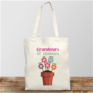 Personalized Lil' Bloomers Canvas Tote Bag | Personalized Grandma Gifts