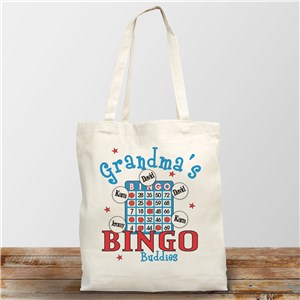 Bingo Personalized Canvas Tote Bag | Grandma Gifts