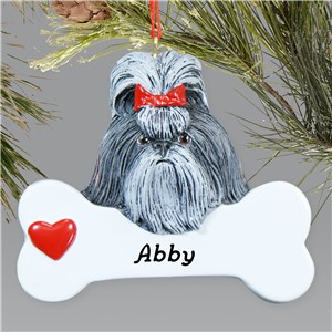 Engraved Shih Tzu Ornament | Personalized Pet Ornaments