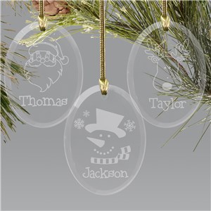 Engraved Glass Christmas Ornament 880284