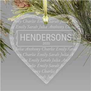 Our Family Heart Ornament | Personalized Ornaments