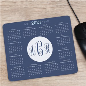 Monogram Calendar Mousepad | Computer Gifts