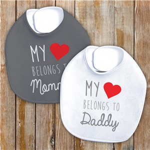 Heart Belongs To Personalized Bib | Personalized Love Bib for Babies