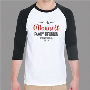 Personalized Raglan Shirt | Script Name Reunion Shirt