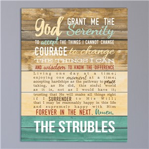 Serenity Prayer Wall Canvas | Personalized Religious Decor