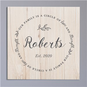 Personalized Family Circle Wall Canvas | Housewarming Gift Ideas