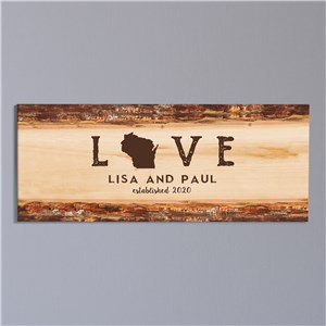 Personalized Love Established Canvas | Personalized Couples Gifts