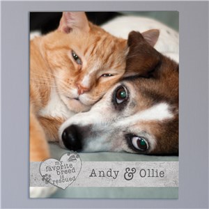 Personalized My Favorite Breed Photo Canvas | Pet Photos On Canvas