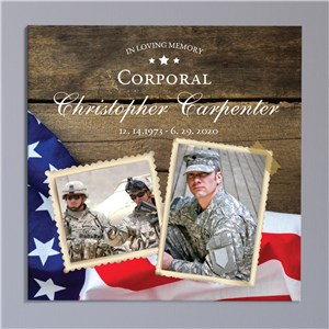 Personalized Soldier Tribute Canvas | Memorial Military Wall Art