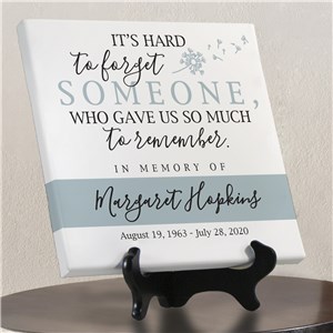 It's Hard To Forget Personalized Canvas | Customized Memorial Art