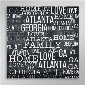 Personalized Word-Art Canvas | Customized Chalkboard Wall Art