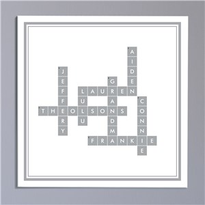 Personalized Crossword Canvas | Custom Canvas Decor