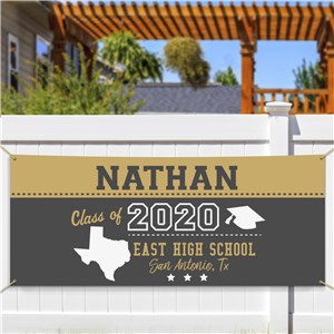 Personalized Grad Banner With State