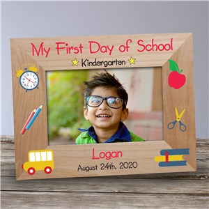 Personalized First Day of School Wooden Frame | First Day Of School Pictures Frame