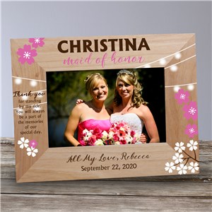 Personalized Bridesmaid Wooden Frame | Personalized Bridesmaid Frames