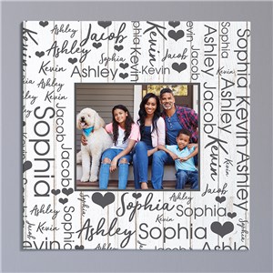 Personalized Photo Word-Art Square Canvas