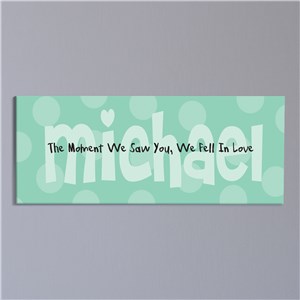 The Moment We Saw You Personalized Baby Wall Canvas | Personalized Baby Gifts