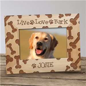 Personalized Live Love Bark Frame | Personalized Pet Frames 