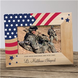 Personalized American Flag Memorial Frame | Personalized Memorial Picture Frames