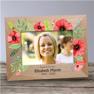 Personalized Floral Memorial Frame | Personalized Memorial Picture Frames