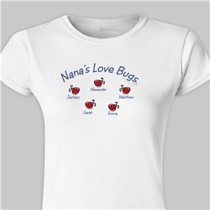 Love Bugs Personalized Ladies' Fitted T-Shirt 911898X