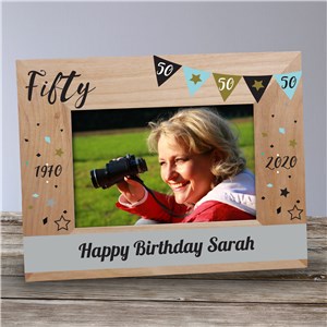 Personalized Happy Birthday Wood Frame | Personalized Happy Birthday Picture Frames