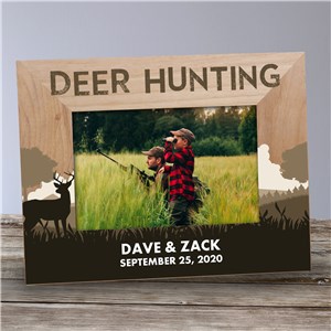 Personalized Deer Hunting Wood Picture Frame | Hunting Picture Frames