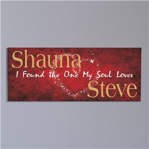 The One My Soul Loves Personalized Wall Canvas | Personalized Valentines Canvas Prints