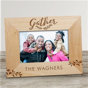 Engraved Gather Here Wood Frame | Personalized Picture Frames