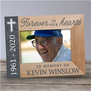 Personalized Memorial Picture Frames | Cross Memorial Picture Frame