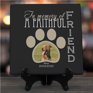 Personalized Faithful Friend Photo Memorial Canvas 9170384