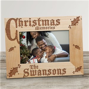 Christmas Memories Personalized Wood Picture Frame | Personalized Wood Picture Frames