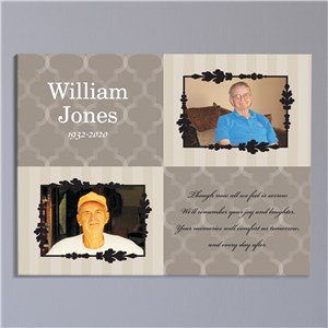 Personalized Memorial Photo Wall Canvas | Memorial Gifts