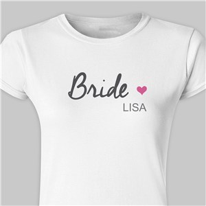 Personalized Bridal Party Ladies Fitted T-Shirt |Bridesmaid Shirts