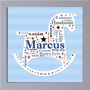 Personalized Infinity Symbol Wall Canvas | Personalized Baby Gifts For Boys